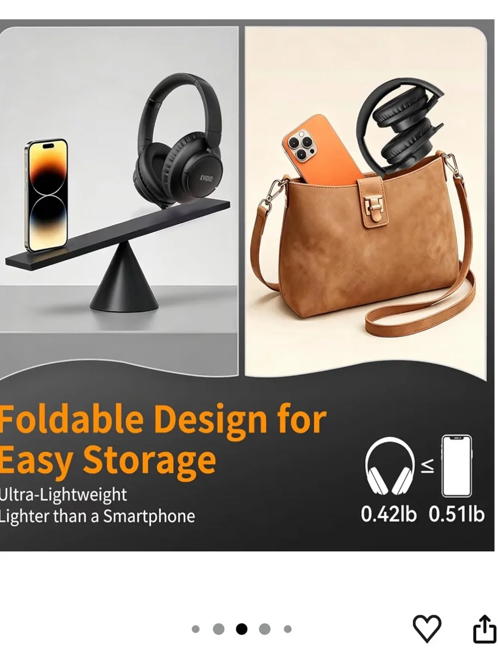 Wired Headphones with Microphone, Over Ear Lightweight